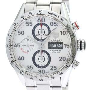 TAG HEUER Carrera Calibre 16 Chronograph Steel Watch CV2A11 Polished